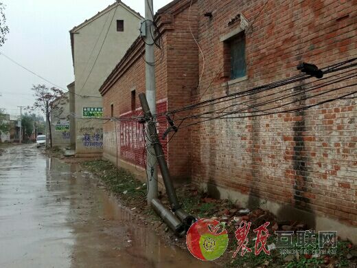 屯庄营村好可怜的通讯线杆-中国农民博客_网上
